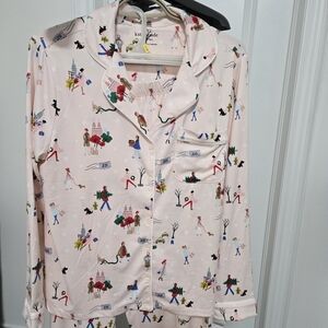♠️ Kate Spade 2 Piece Pink Patterned Pajama Set